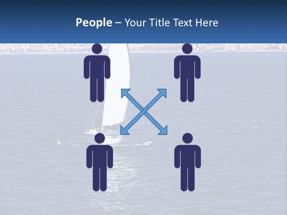 A Sailboat In A Body Of Water With A City In The Background PowerPoint Template