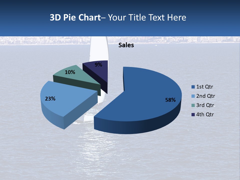 A Sailboat In A Body Of Water With A City In The Background PowerPoint Template