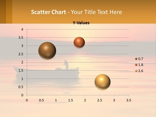 A Boat Floating On Top Of A Lake At Sunset PowerPoint Template