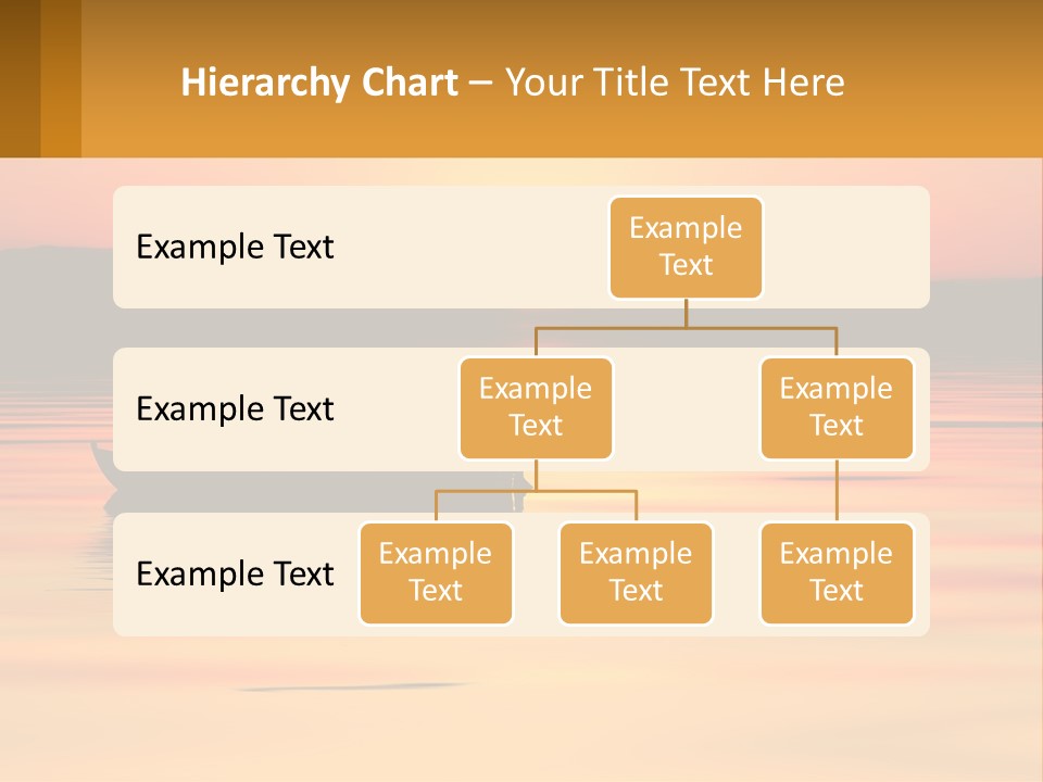 A Boat Floating On Top Of A Lake At Sunset PowerPoint Template