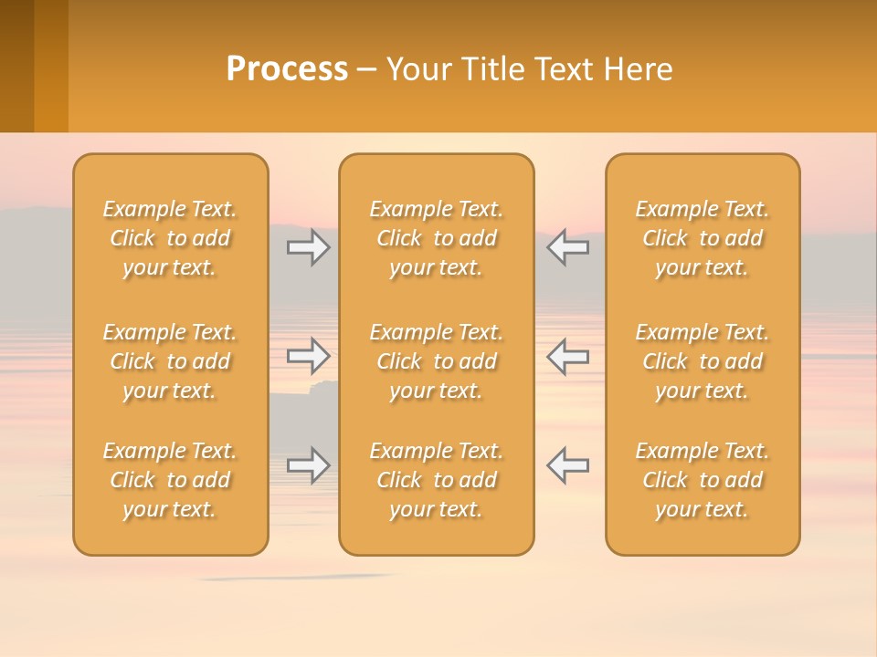 A Boat Floating On Top Of A Lake At Sunset PowerPoint Template