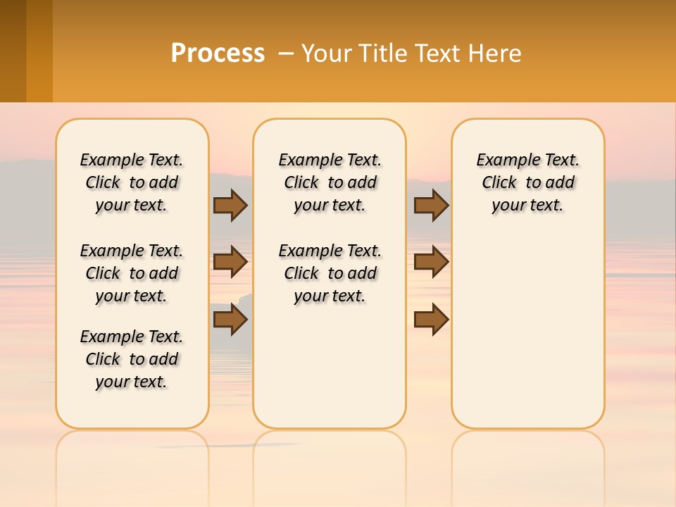 A Boat Floating On Top Of A Lake At Sunset PowerPoint Template