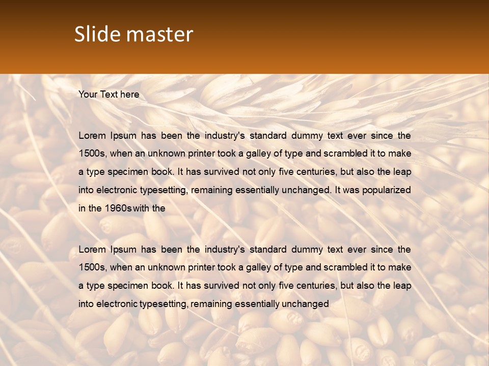 A Pile Of Wheat With The Words Name Of Presentation On It PowerPoint Template