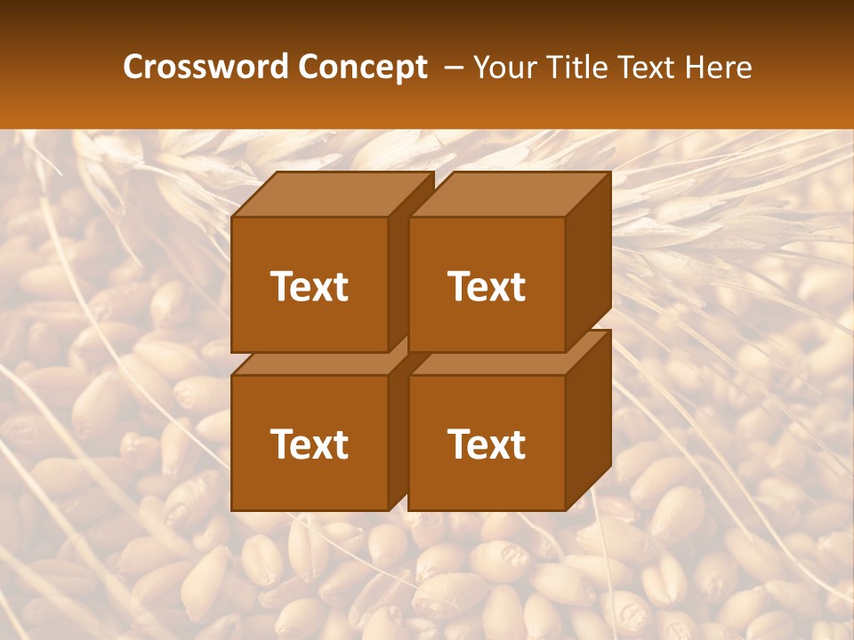 A Pile Of Wheat With The Words Name Of Presentation On It PowerPoint Template