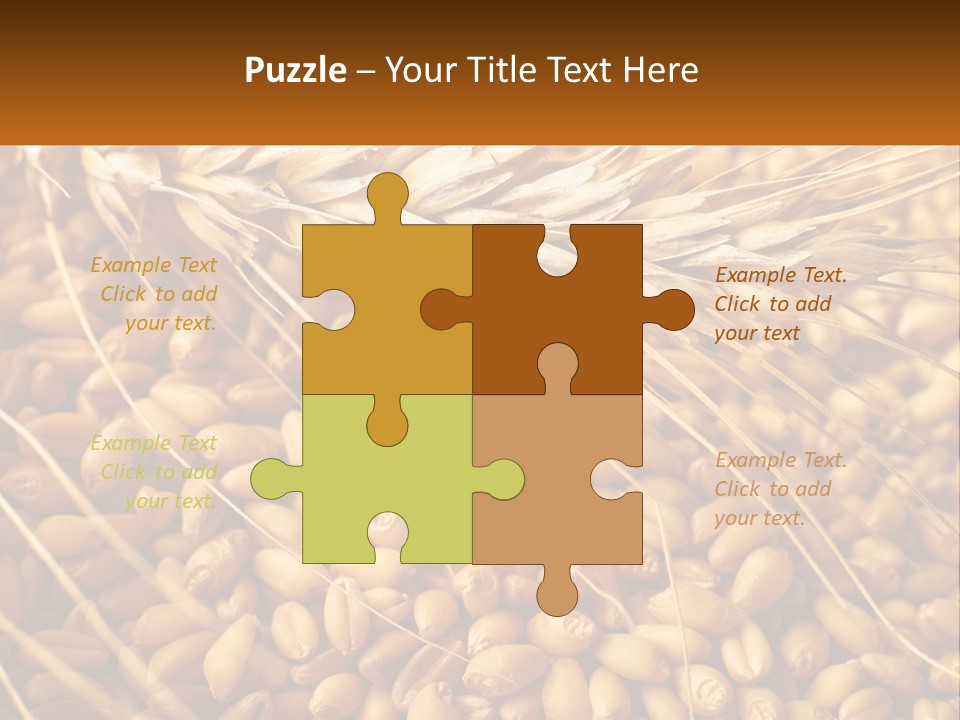 A Pile Of Wheat With The Words Name Of Presentation On It PowerPoint Template