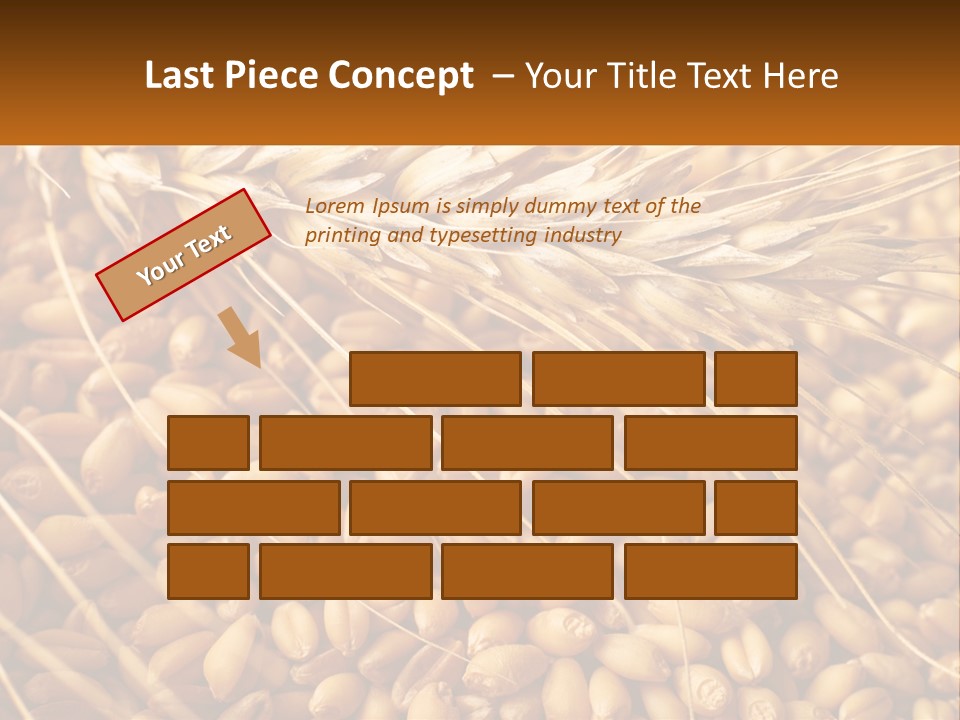 A Pile Of Wheat With The Words Name Of Presentation On It PowerPoint Template
