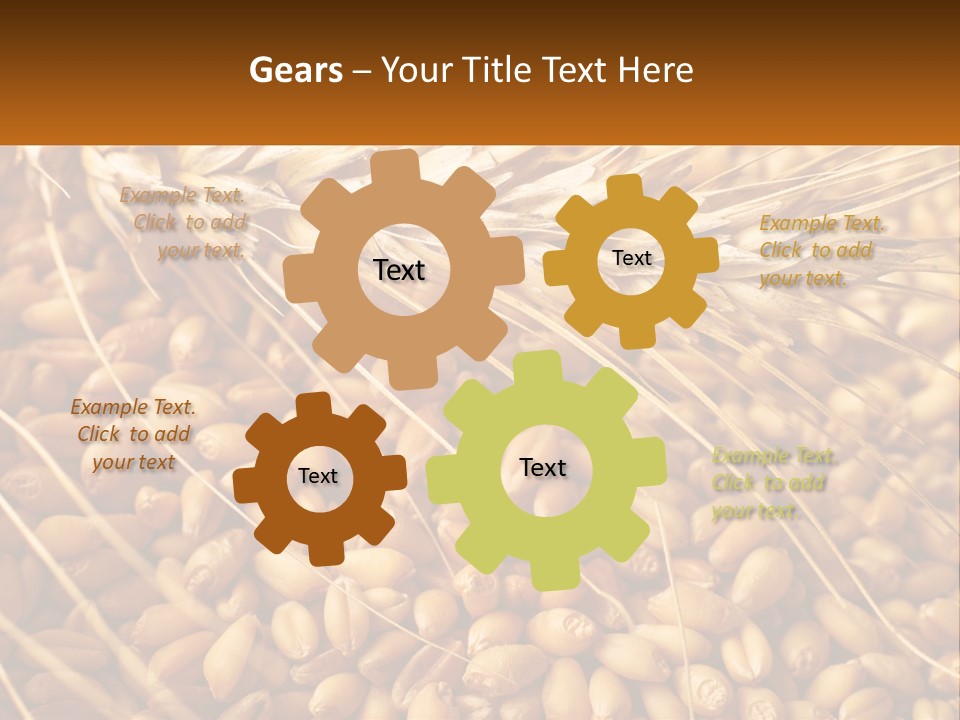 A Pile Of Wheat With The Words Name Of Presentation On It PowerPoint Template