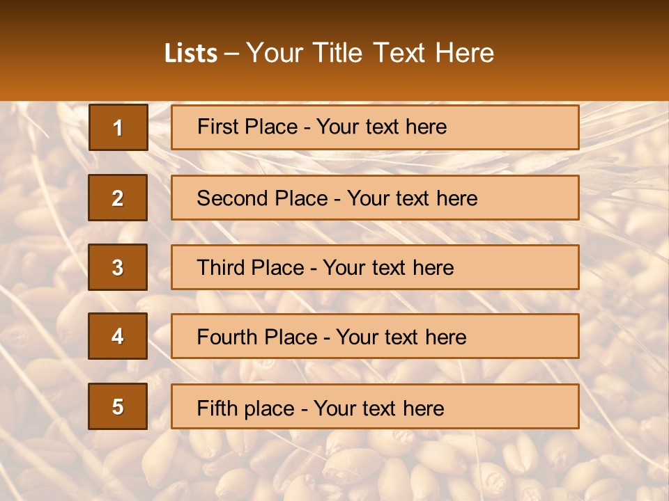 A Pile Of Wheat With The Words Name Of Presentation On It PowerPoint Template