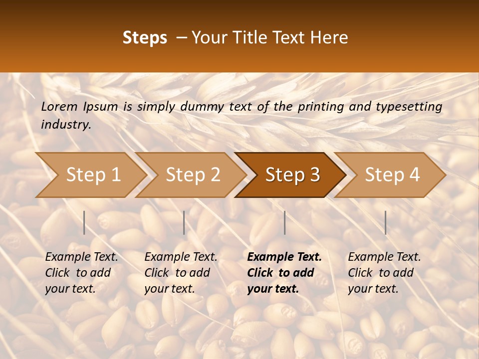 A Pile Of Wheat With The Words Name Of Presentation On It PowerPoint Template