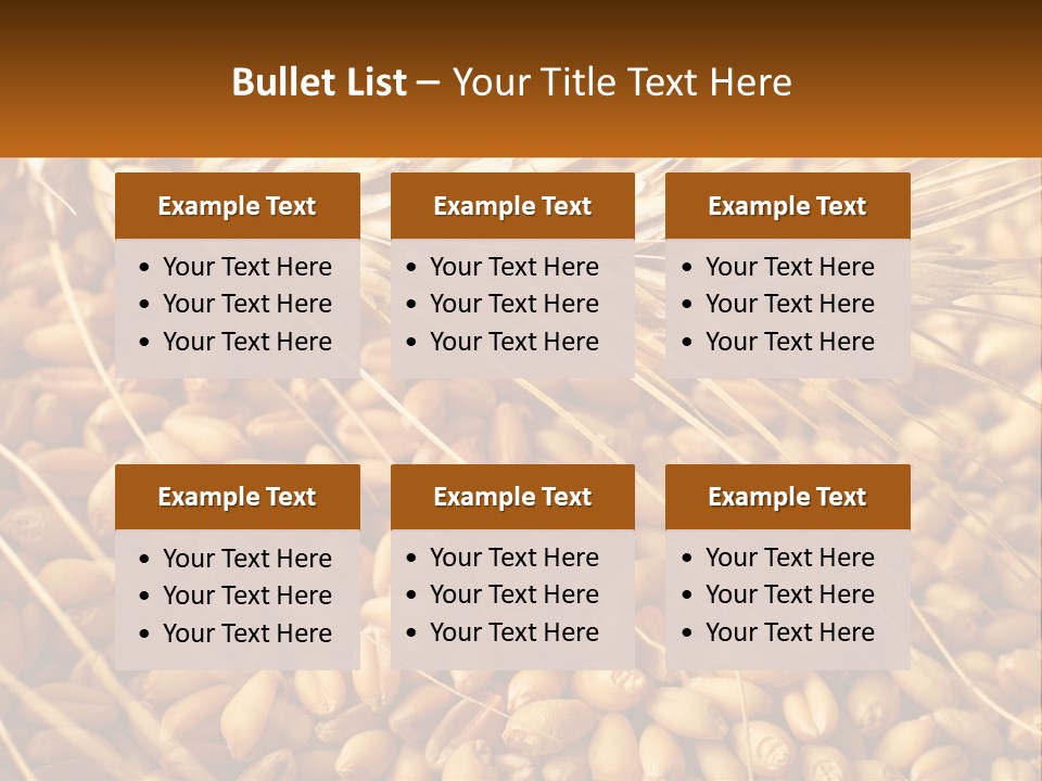 A Pile Of Wheat With The Words Name Of Presentation On It PowerPoint Template