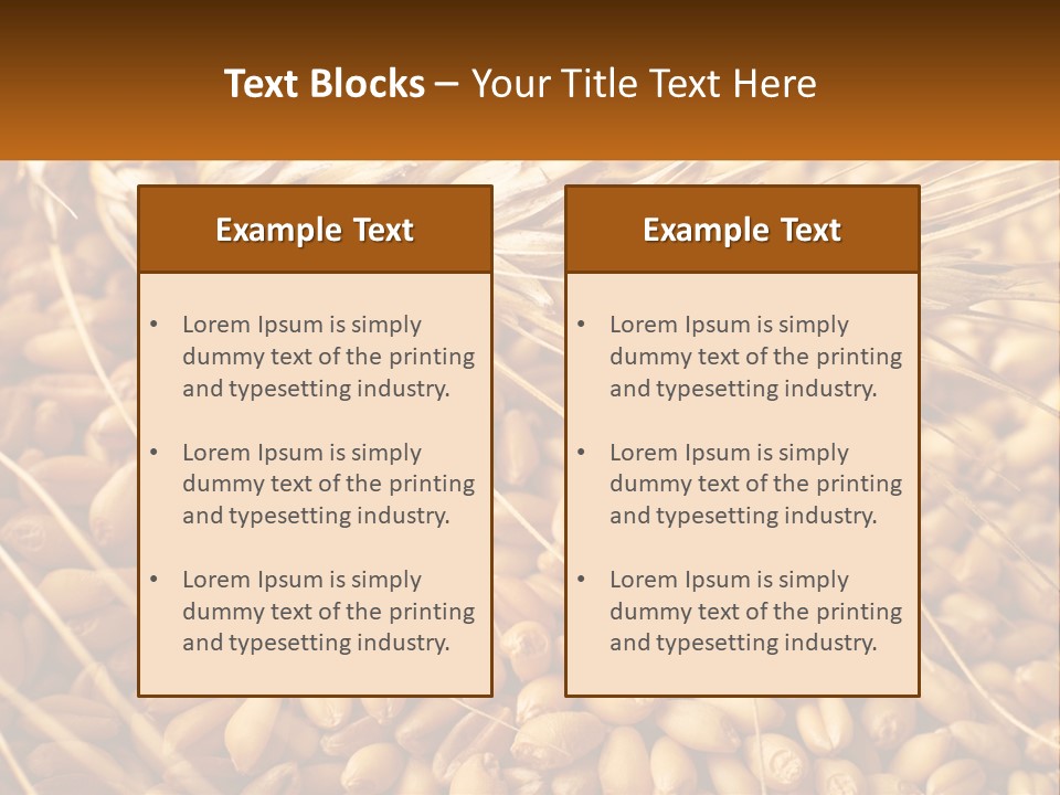 A Pile Of Wheat With The Words Name Of Presentation On It PowerPoint Template