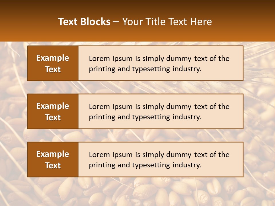 A Pile Of Wheat With The Words Name Of Presentation On It PowerPoint Template