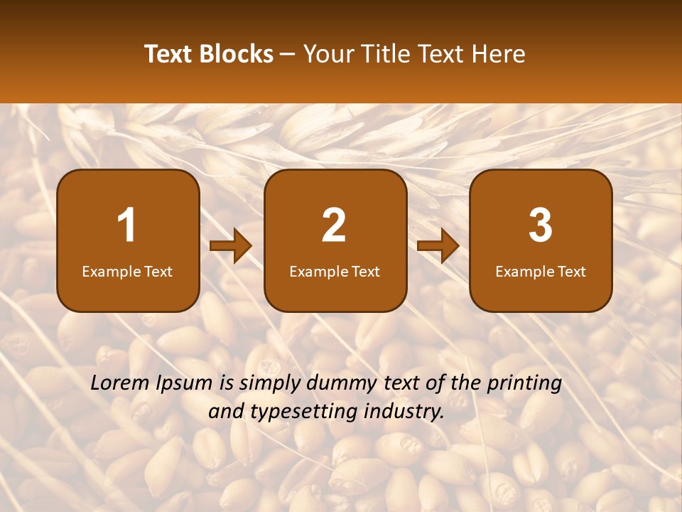 A Pile Of Wheat With The Words Name Of Presentation On It PowerPoint Template