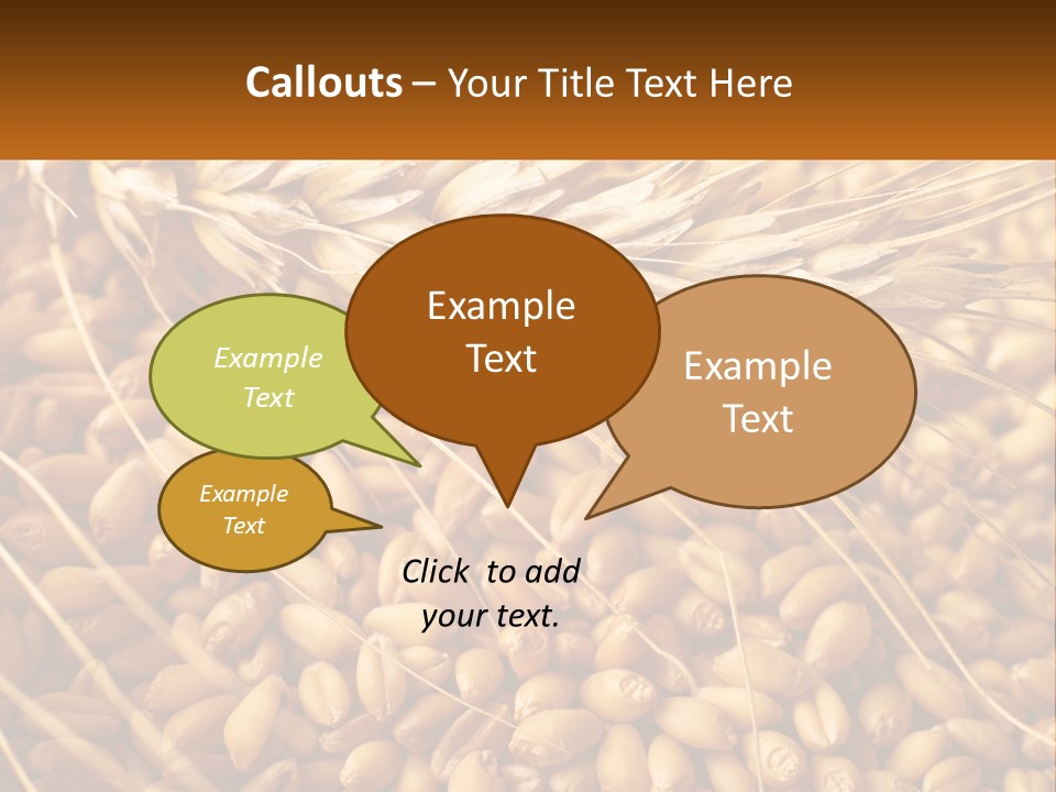 A Pile Of Wheat With The Words Name Of Presentation On It PowerPoint Template