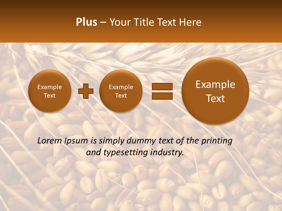 A Pile Of Wheat With The Words Name Of Presentation On It PowerPoint Template