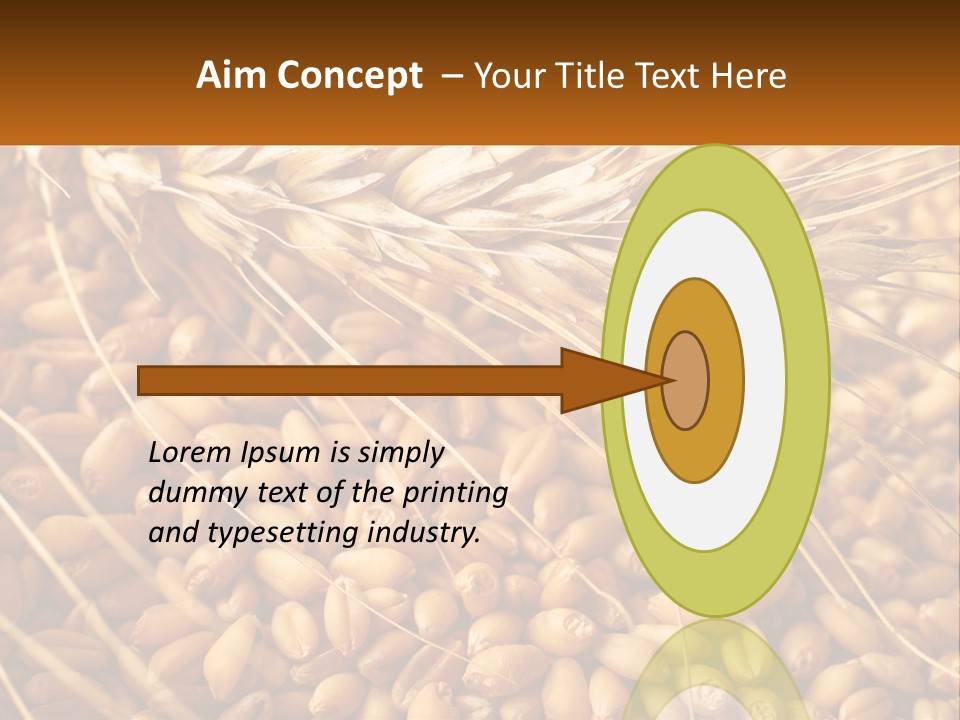 A Pile Of Wheat With The Words Name Of Presentation On It PowerPoint Template