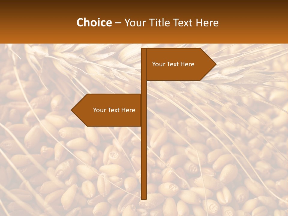 A Pile Of Wheat With The Words Name Of Presentation On It PowerPoint Template