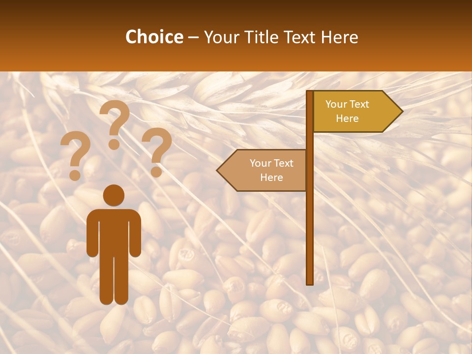 A Pile Of Wheat With The Words Name Of Presentation On It PowerPoint Template