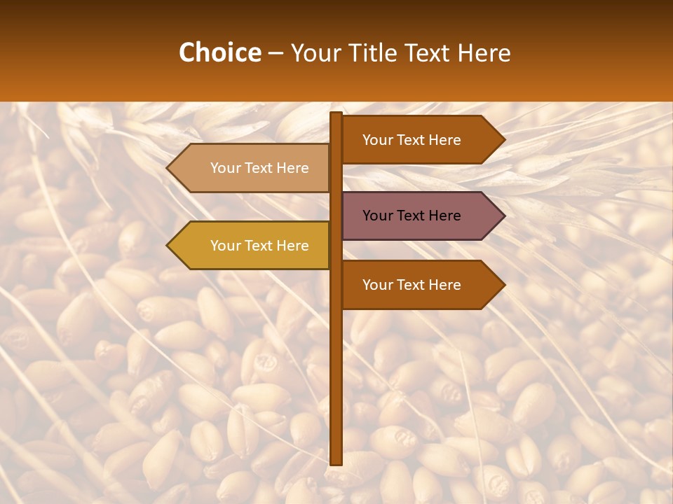 A Pile Of Wheat With The Words Name Of Presentation On It PowerPoint Template
