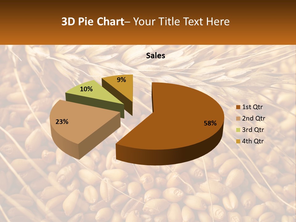 A Pile Of Wheat With The Words Name Of Presentation On It PowerPoint Template