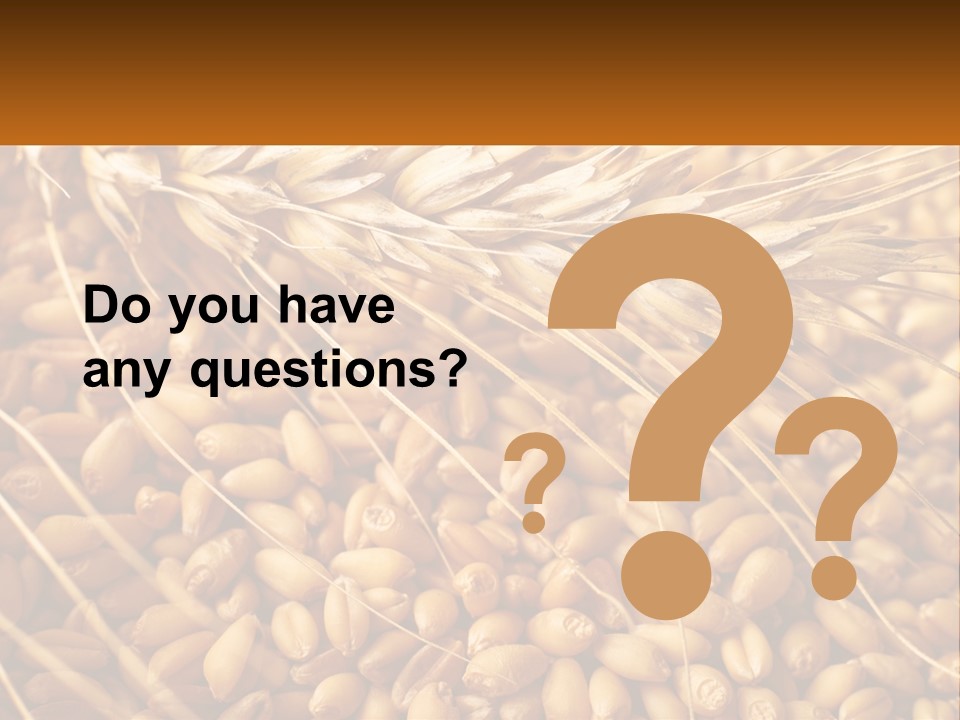 A Pile Of Wheat With The Words Name Of Presentation On It PowerPoint Template