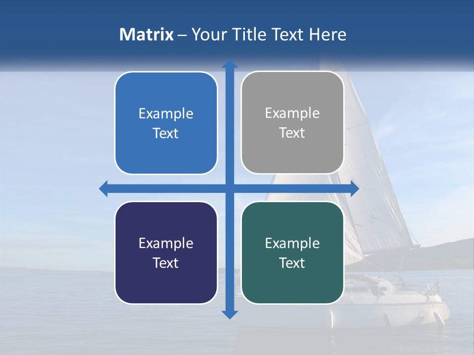 A Sailboat In The Ocean On A Sunny Day PowerPoint Template