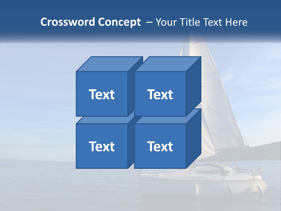 A Sailboat In The Ocean On A Sunny Day PowerPoint Template