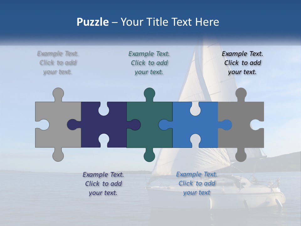 A Sailboat In The Ocean On A Sunny Day PowerPoint Template