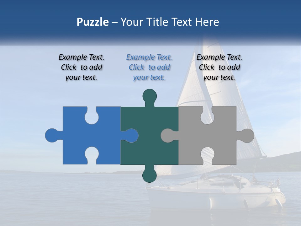 A Sailboat In The Ocean On A Sunny Day PowerPoint Template