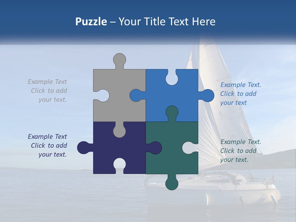 A Sailboat In The Ocean On A Sunny Day PowerPoint Template