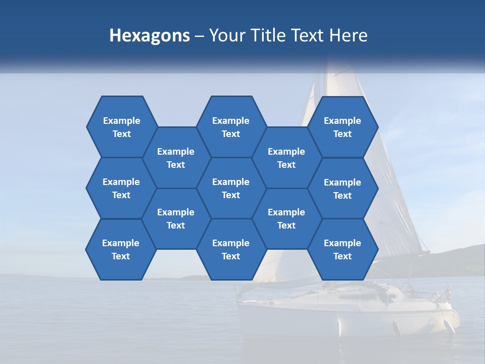 A Sailboat In The Ocean On A Sunny Day PowerPoint Template