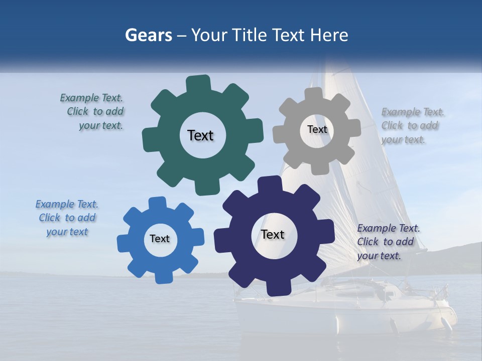 A Sailboat In The Ocean On A Sunny Day PowerPoint Template