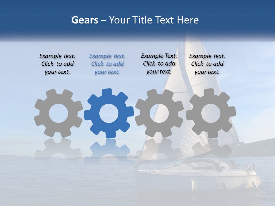 A Sailboat In The Ocean On A Sunny Day PowerPoint Template