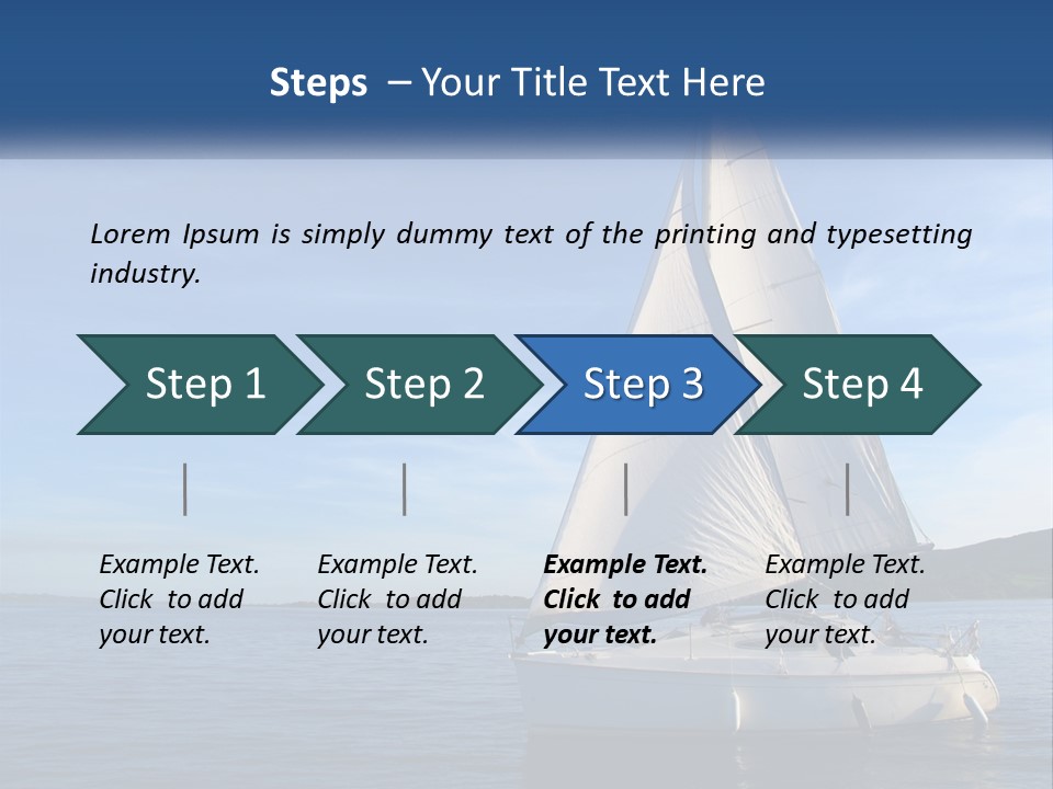 A Sailboat In The Ocean On A Sunny Day PowerPoint Template
