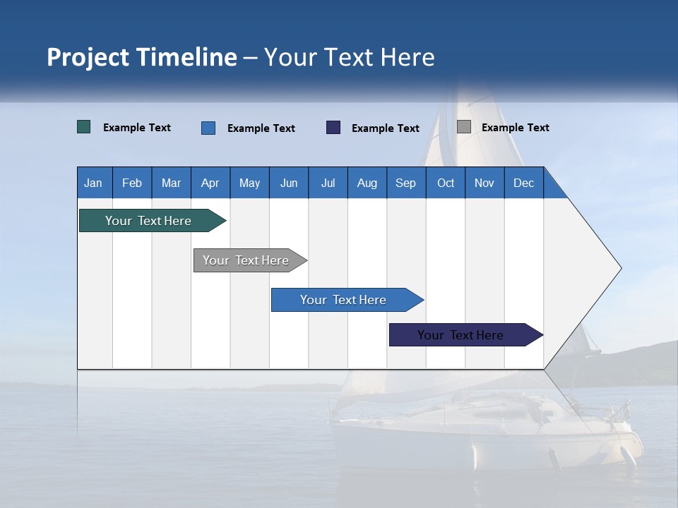A Sailboat In The Ocean On A Sunny Day PowerPoint Template