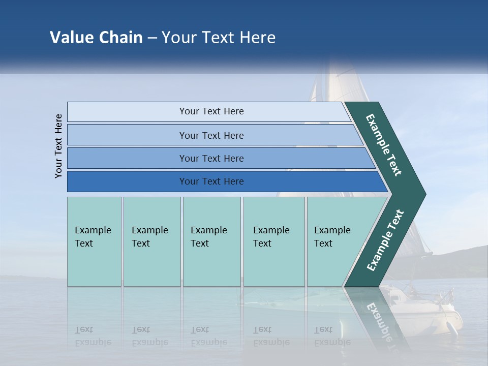 A Sailboat In The Ocean On A Sunny Day PowerPoint Template