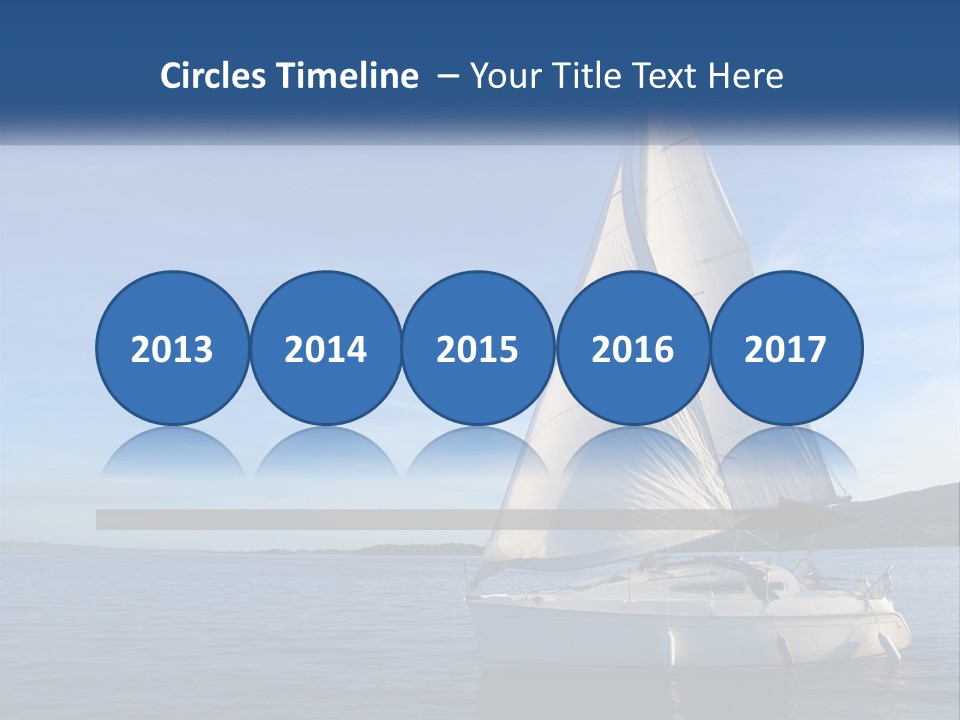 A Sailboat In The Ocean On A Sunny Day PowerPoint Template