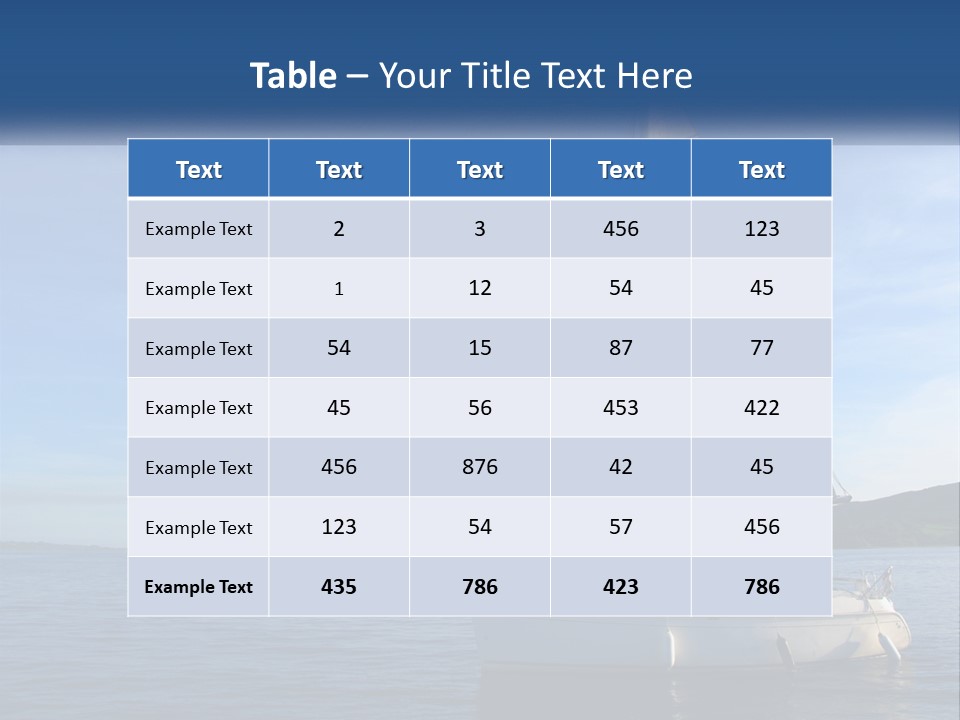 A Sailboat In The Ocean On A Sunny Day PowerPoint Template