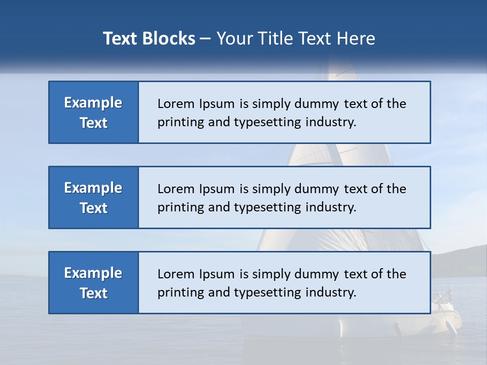 A Sailboat In The Ocean On A Sunny Day PowerPoint Template