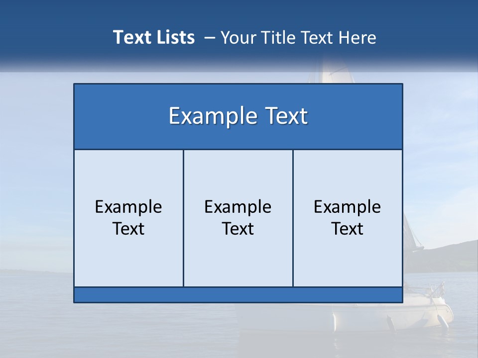 A Sailboat In The Ocean On A Sunny Day PowerPoint Template