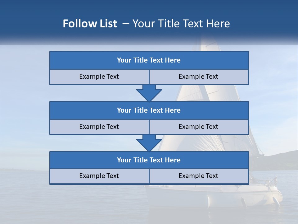 A Sailboat In The Ocean On A Sunny Day PowerPoint Template