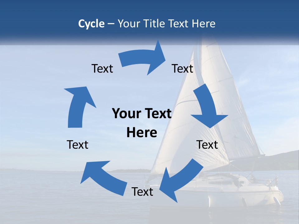 A Sailboat In The Ocean On A Sunny Day PowerPoint Template