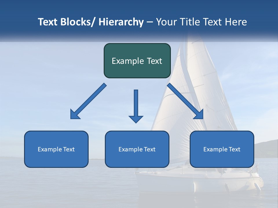 A Sailboat In The Ocean On A Sunny Day PowerPoint Template