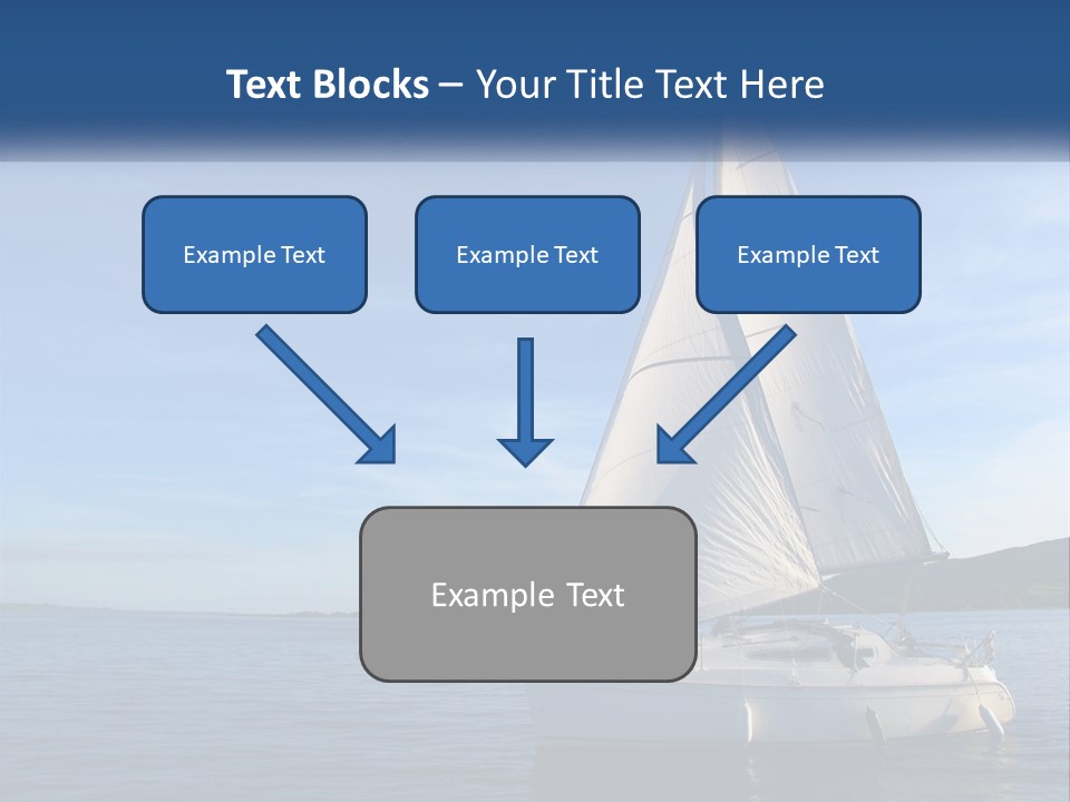 A Sailboat In The Ocean On A Sunny Day PowerPoint Template
