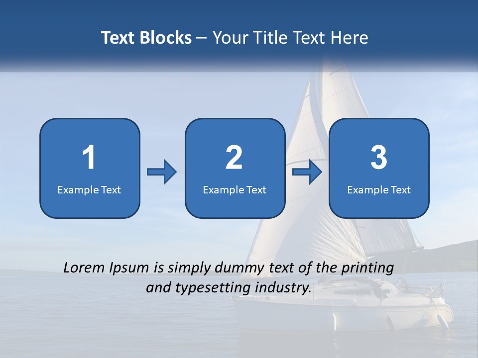 A Sailboat In The Ocean On A Sunny Day PowerPoint Template