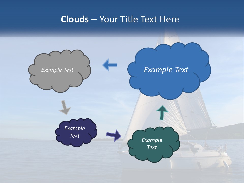 A Sailboat In The Ocean On A Sunny Day PowerPoint Template