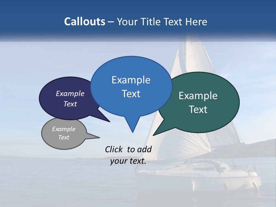 A Sailboat In The Ocean On A Sunny Day PowerPoint Template