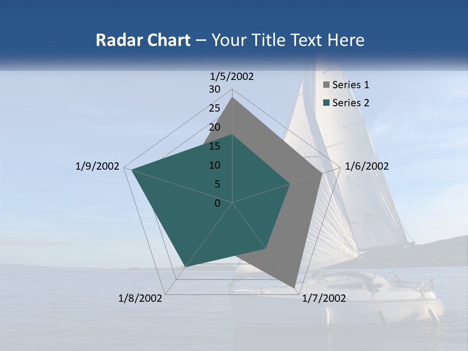 A Sailboat In The Ocean On A Sunny Day PowerPoint Template