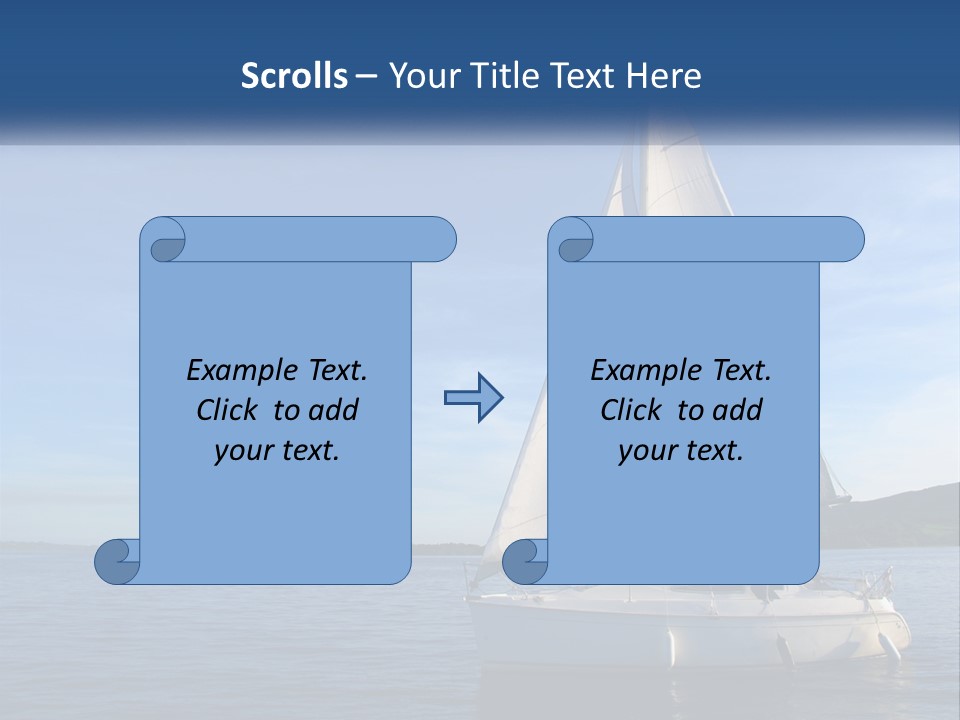 A Sailboat In The Ocean On A Sunny Day PowerPoint Template