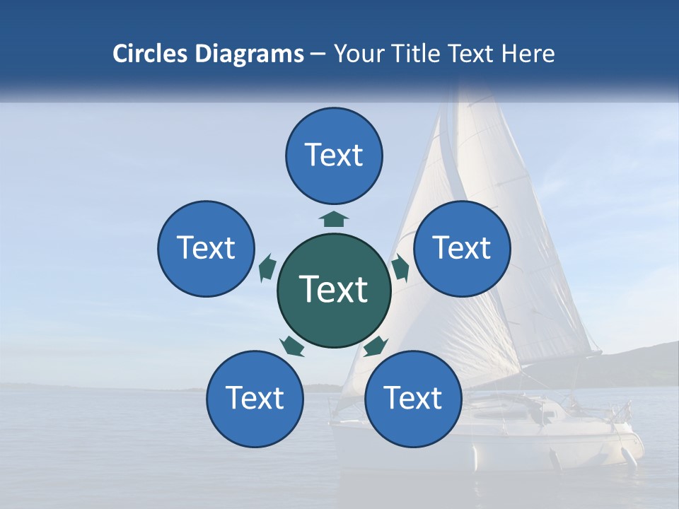 A Sailboat In The Ocean On A Sunny Day PowerPoint Template